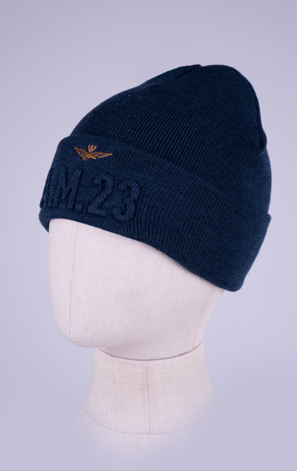 Шапка вязаная AERONAUTICA MILITARE FW 26/27/CN blue navy (CU 0099) 