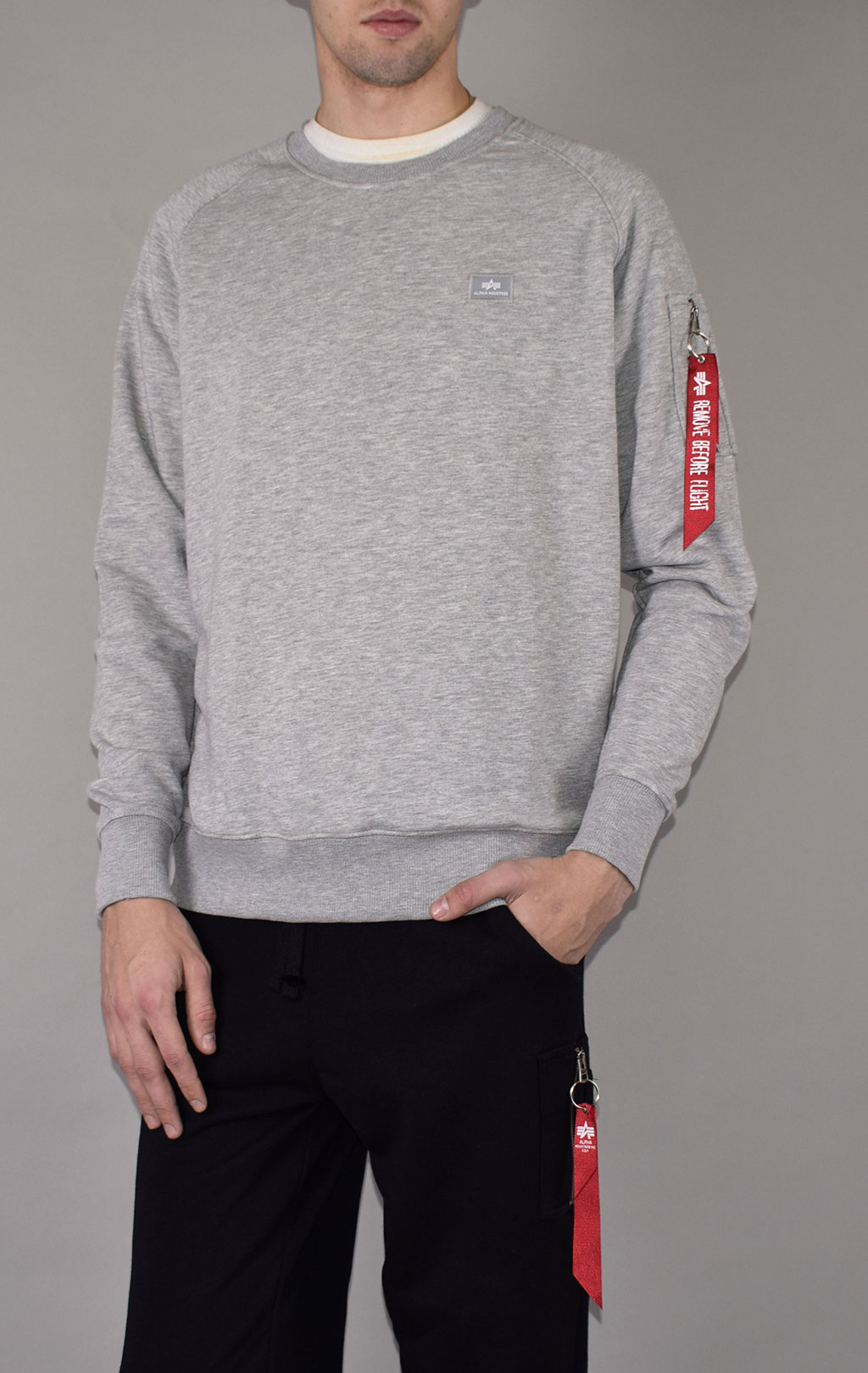 Свитшот ALPHA INDUSTRIES X-FIT SWEAT grey heather 