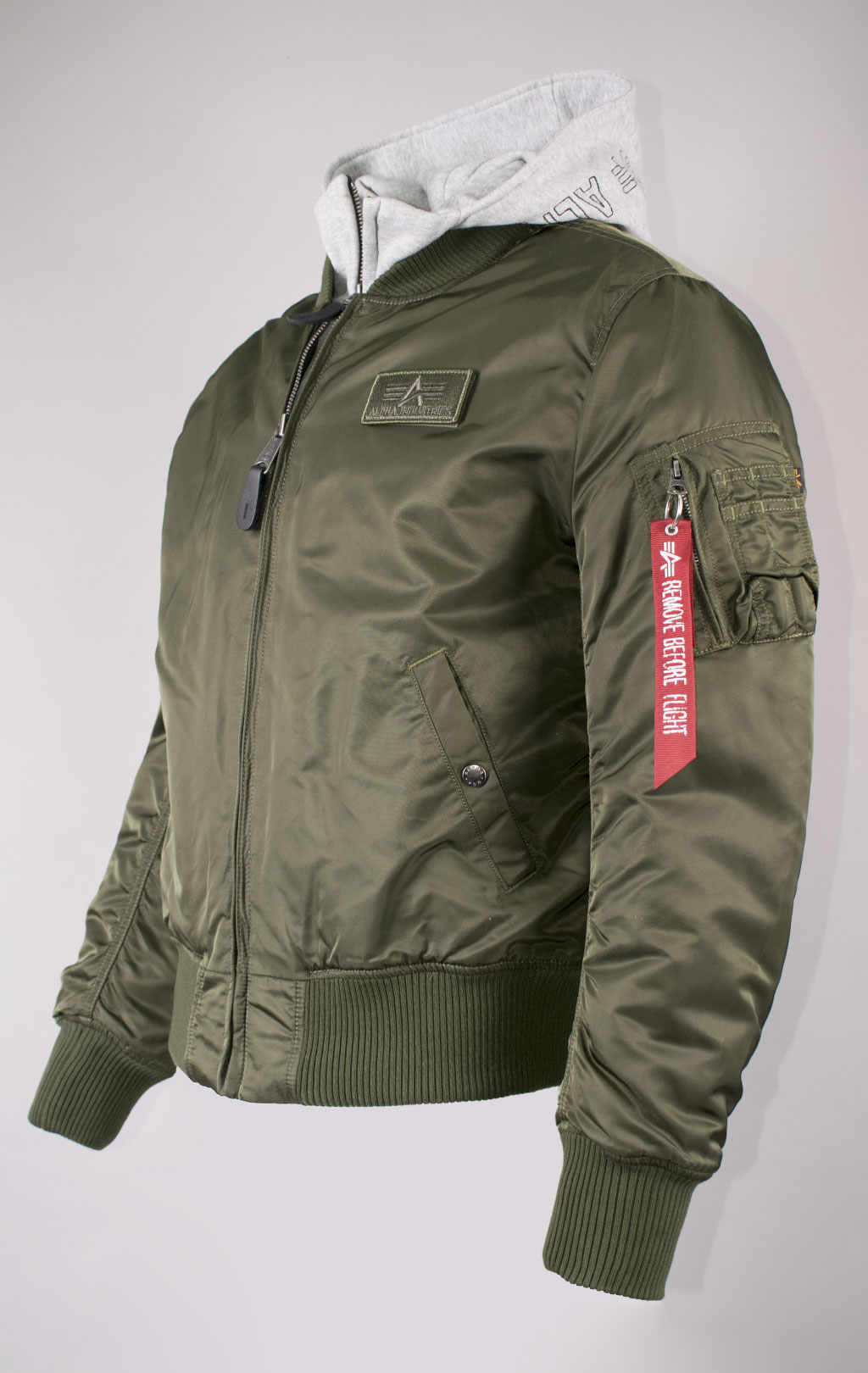 Куртка-бомбер лётная ALPHA INDUSTRIES D-Tec MA-1 dark green 