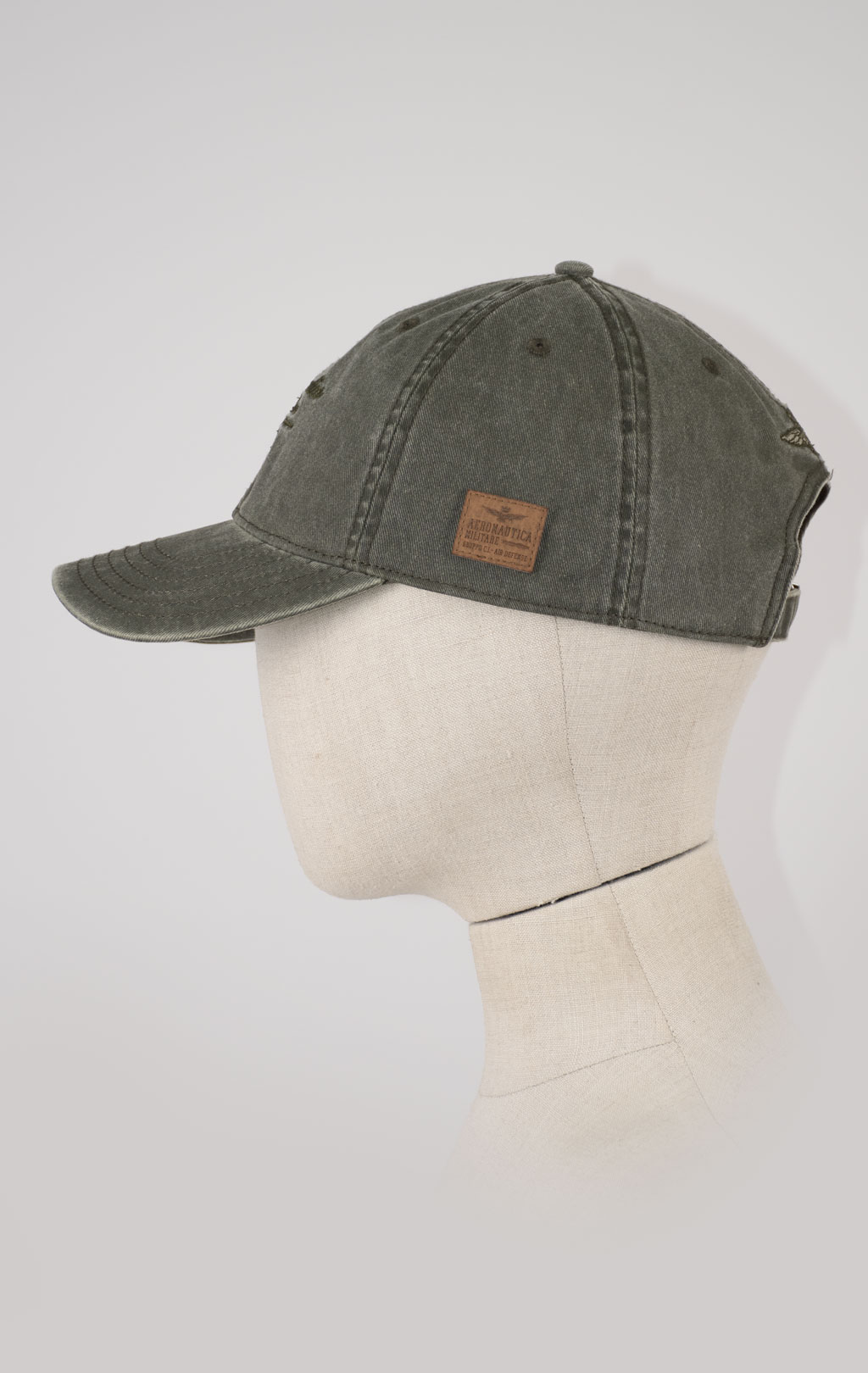 Бейсболка AERONAUTICA MILITARE SS 25 m/CN military olive washed (HA 1204) 