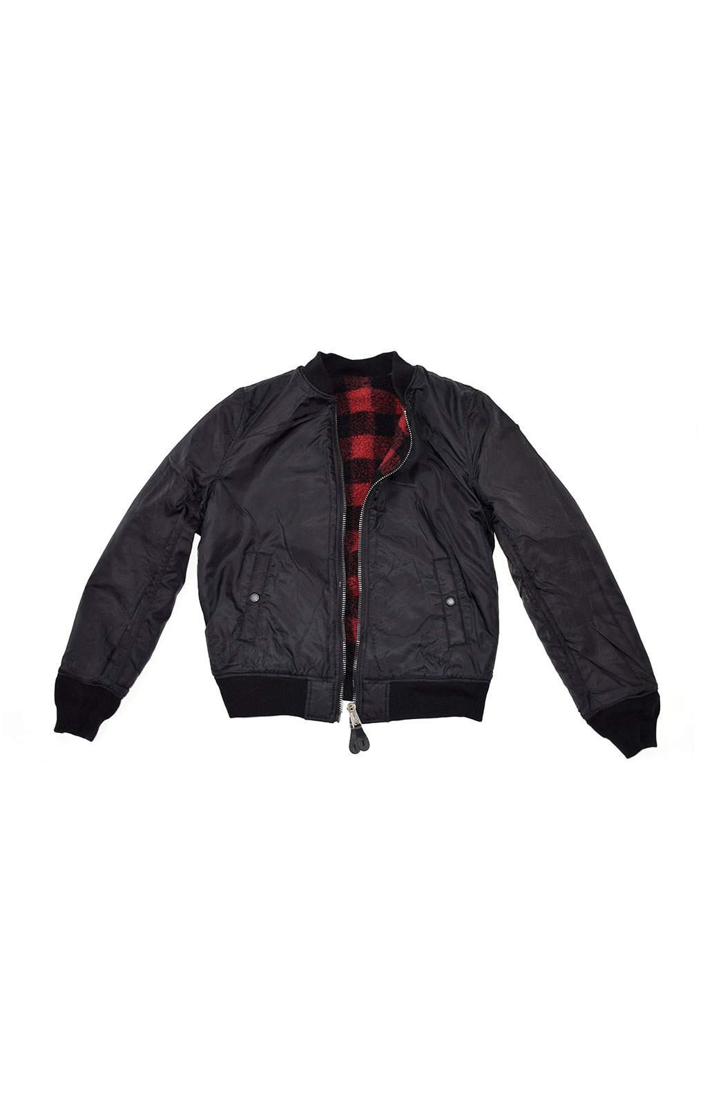 Женская куртка-пилот ALPHA INDUSTRIES 2-х сторонняя SHERPA L-2B FW 21 m red plaid 