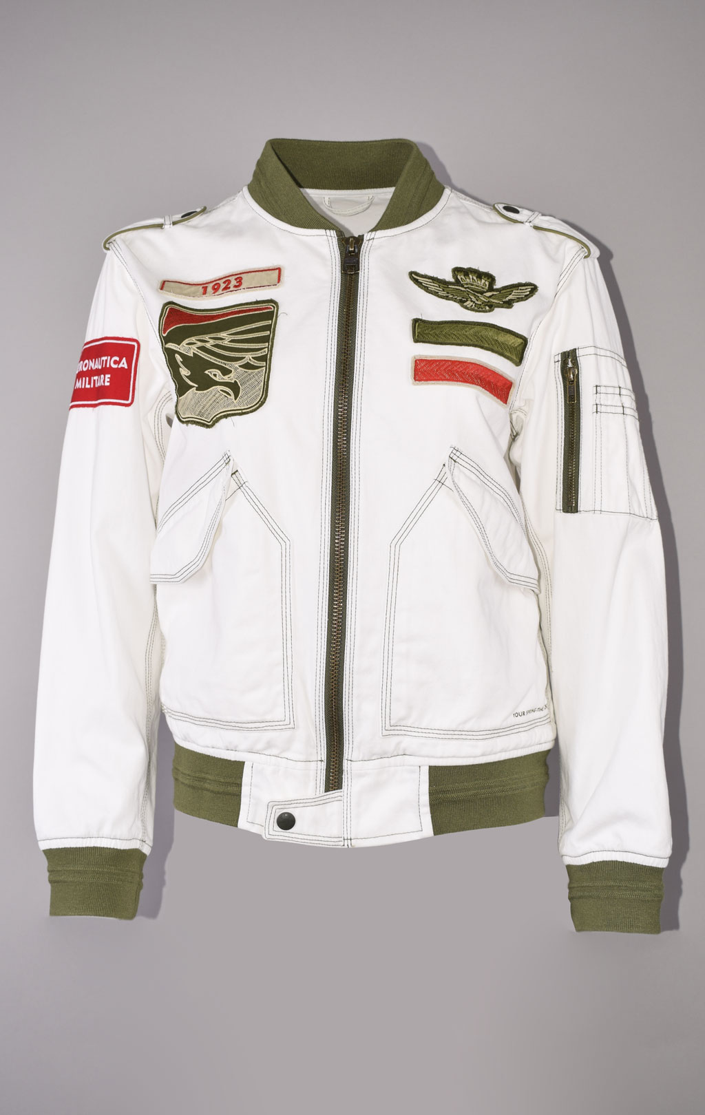 Женская ветровка-бомбер AERONAUTICA MILITARE SS 23/IN bianco ottico (AB 2059) 