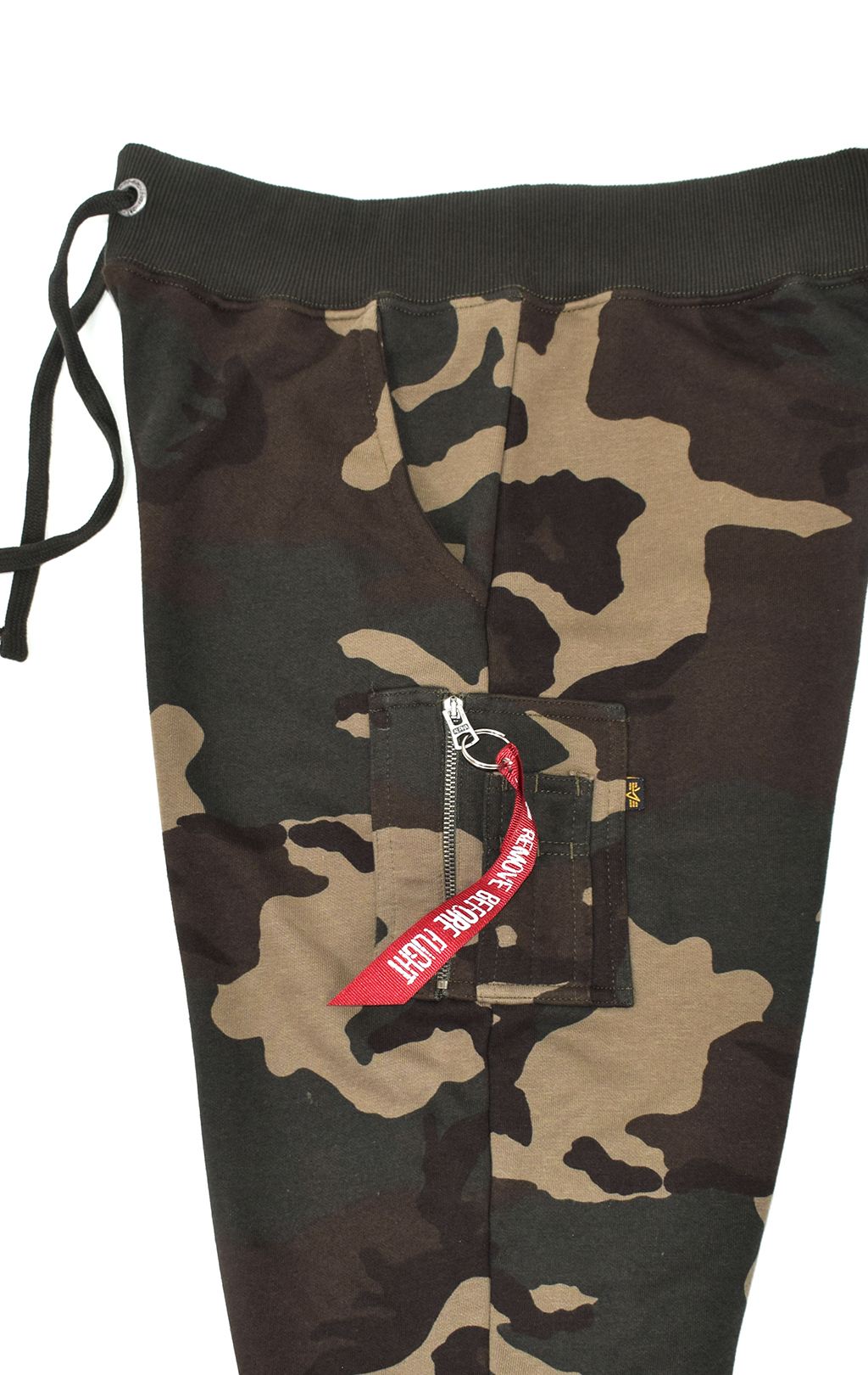 Брюки спортивные джоггеры ALPHA INDUSTRIES X-FIT CARGO camo woodland 