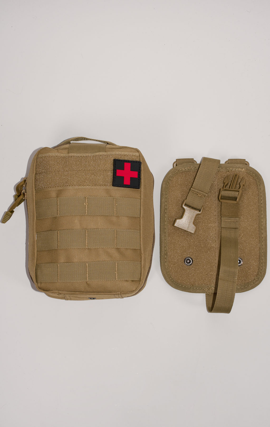 Подсумок медицинский FIRST AID KIT отрывной, с  нашивкой coyote PH-896 Китай