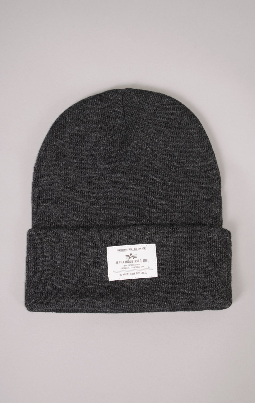 Шапка ALPHA INDUSTRIES ESSENTIAL BEANIE FW 23/24 dark charcoal heather 