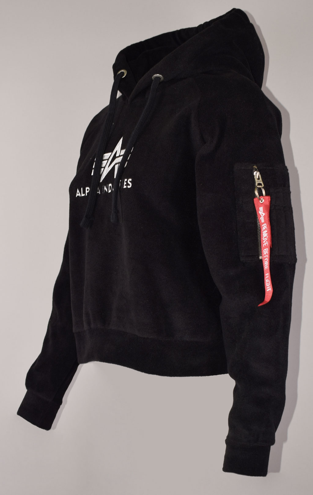 Женская толстовка ALPHA INDUSTRIES POLAR FLEECE HOODY OS black 