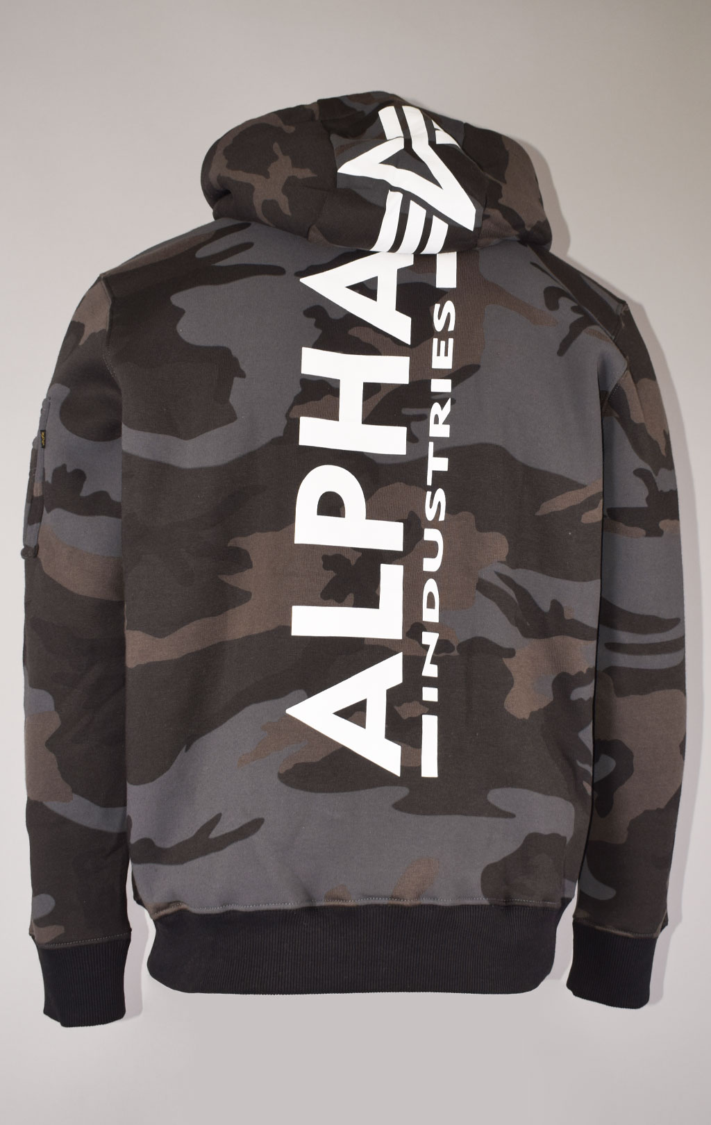 Толстовка ALPHA INDUSTRIES BACK PRINT HOODY CAMO black camo 