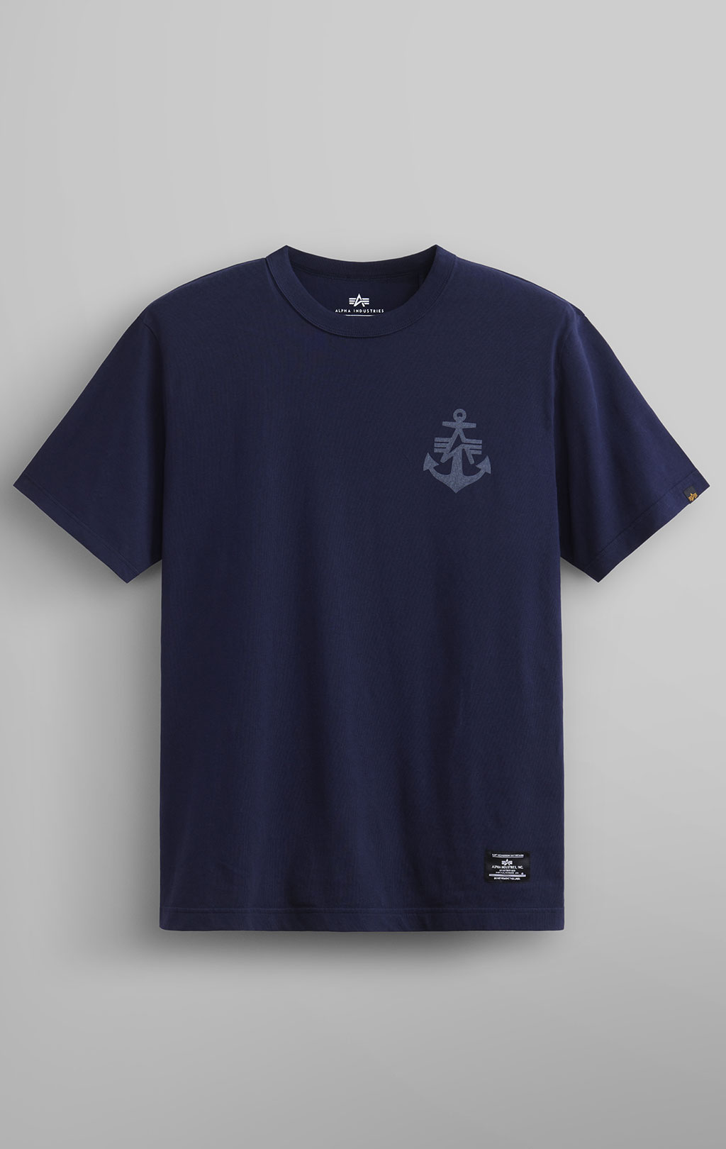 Футболка ALPHA INDUSTRIES ALPHA ANCHOR PRINT TEE SS 24 replica blue 