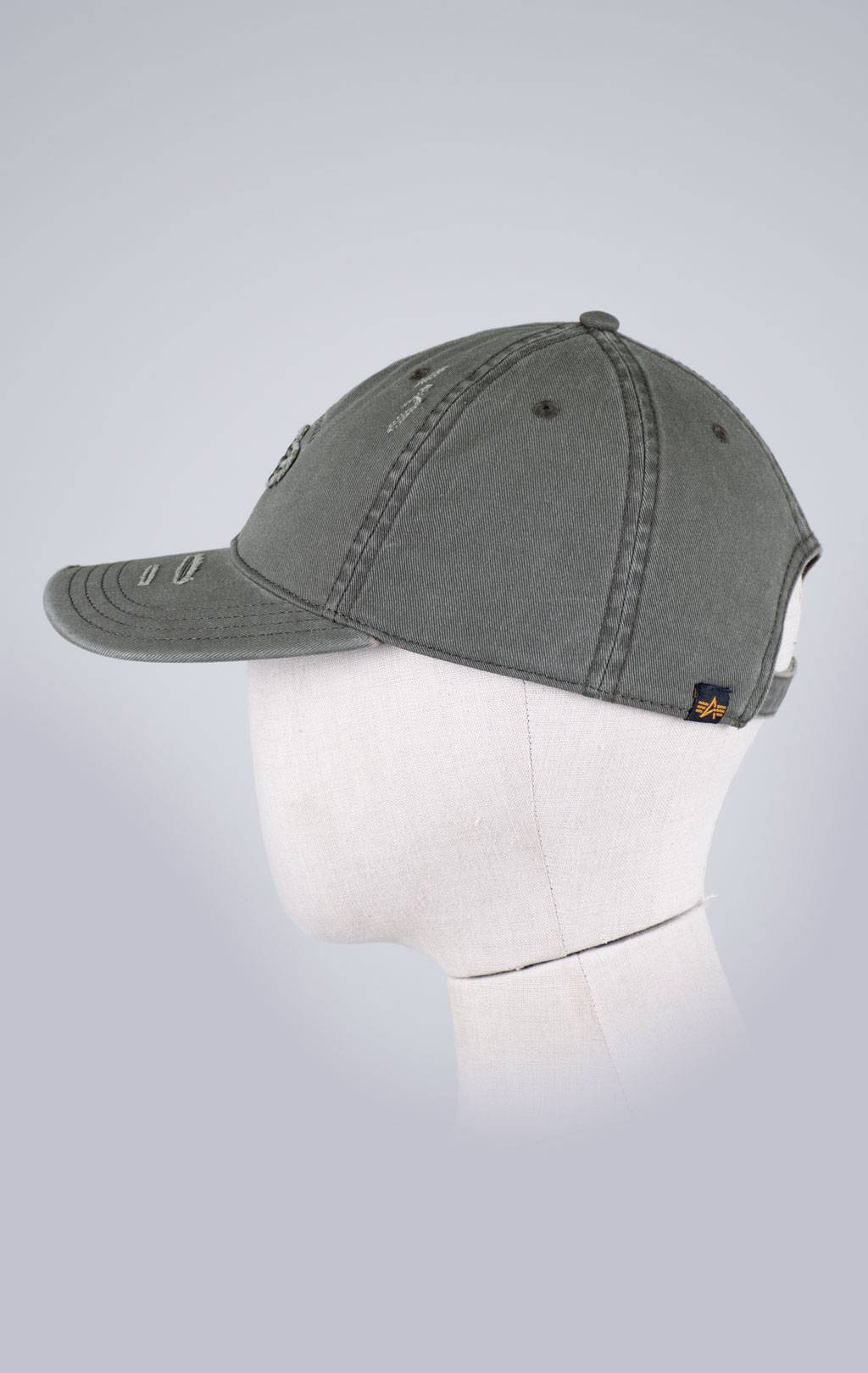 Бейсболка ALPHA INDUSTRIES ACID LOGO CAP dark olive 
