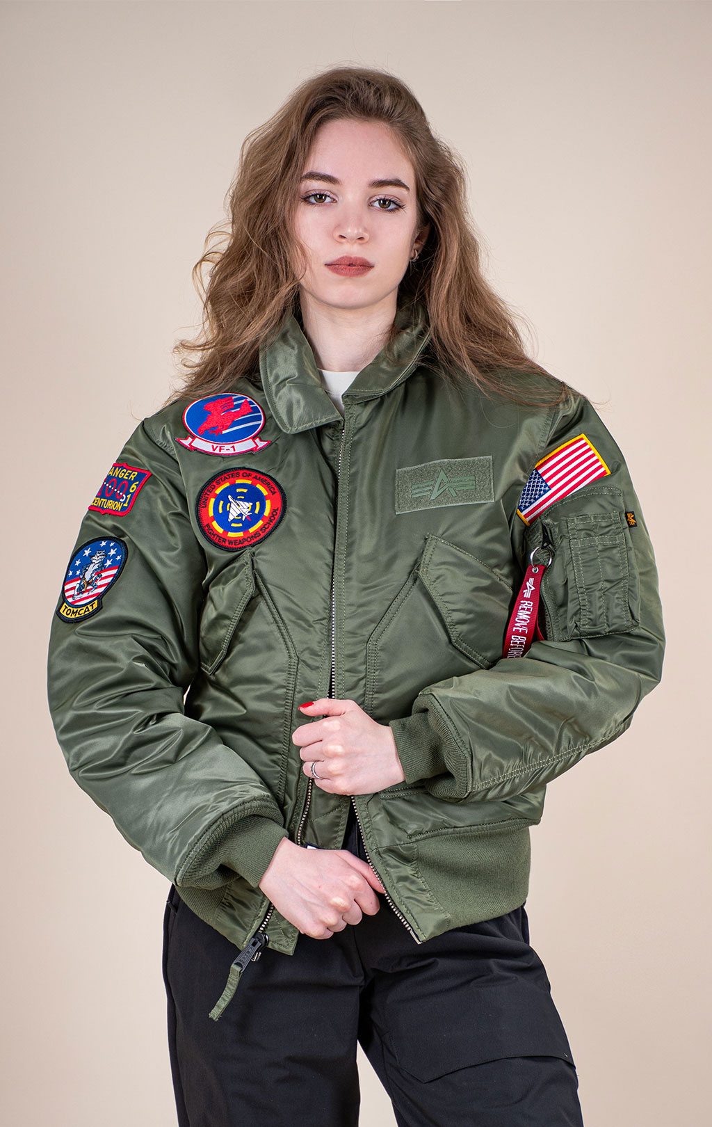 Куртка лётная ALPHA INDUSTRIES CWU 45 TOP GUN sage green 
