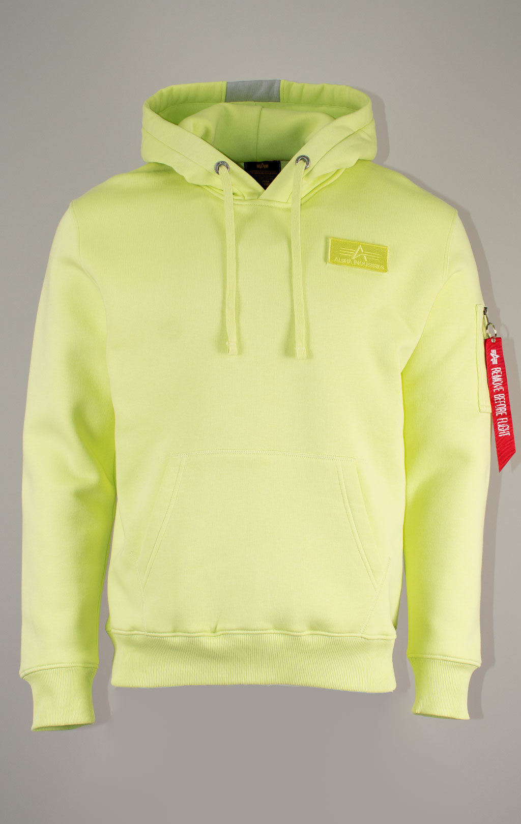 Толстовка ALPHA INDUSTRIES REFLECTIVE STRIPE HOODY arctic lime 