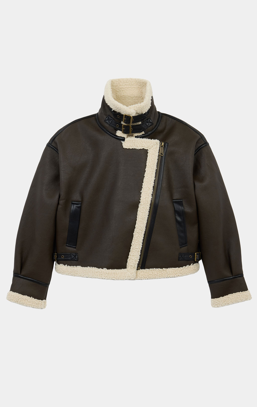 Женская куртка ALPHA INDUSTRIES GROVE RELAXED FIT MOTO JACKET W FW 26/27 hickory 