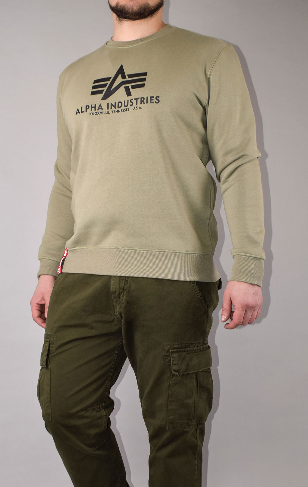 Свитшот ALPHA INDUSTRIES BASIC SWEATER olive 