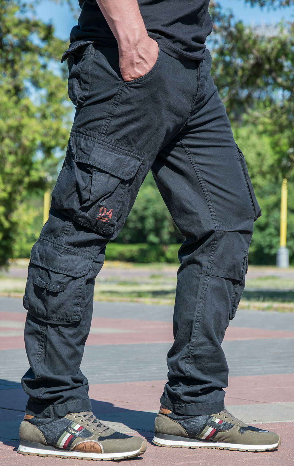 Брюки-карго Surplus AIRBORNE SLIMMY black 