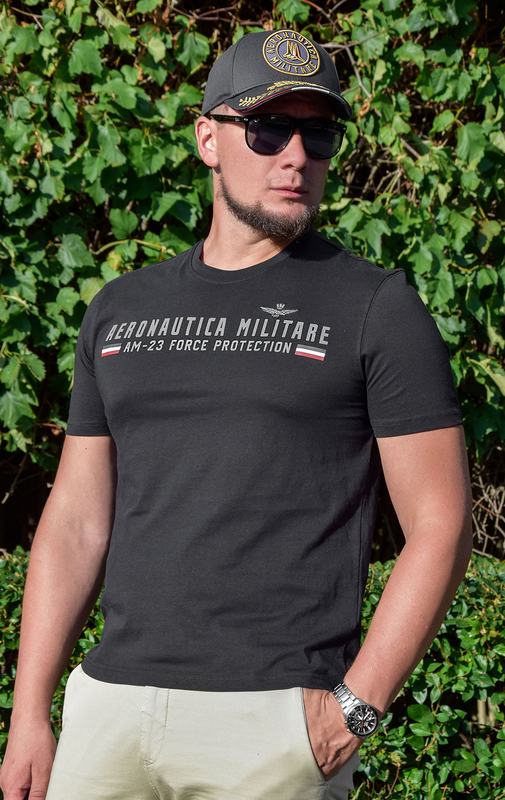 Футболка AERONAUTICA MILITARE SS 22/BD jet black (TS 1942) 