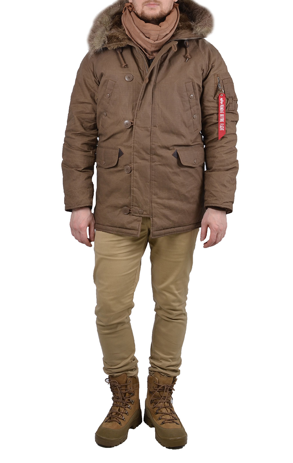 Аляска ALPHA INDUSTRIES W3X N-3B хлопок barnstormer brown 