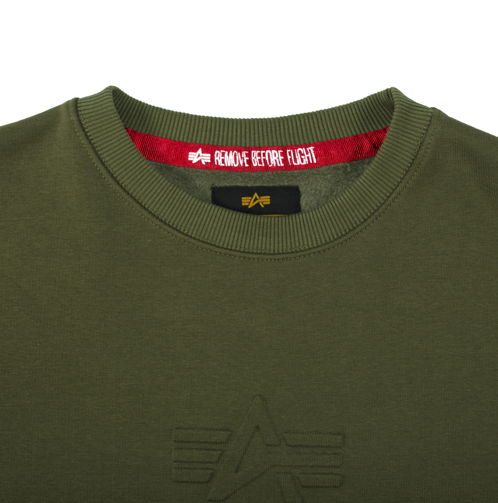 Свитшот ALPHA INDUSTRIES 3D dark green 