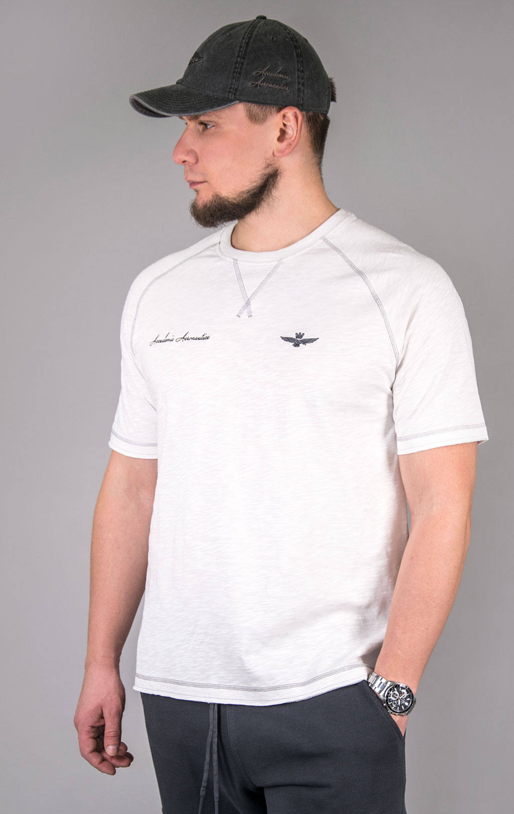 Футболка AERONAUTICA MILITARE SS 24/TR milk white (TS 2199) 