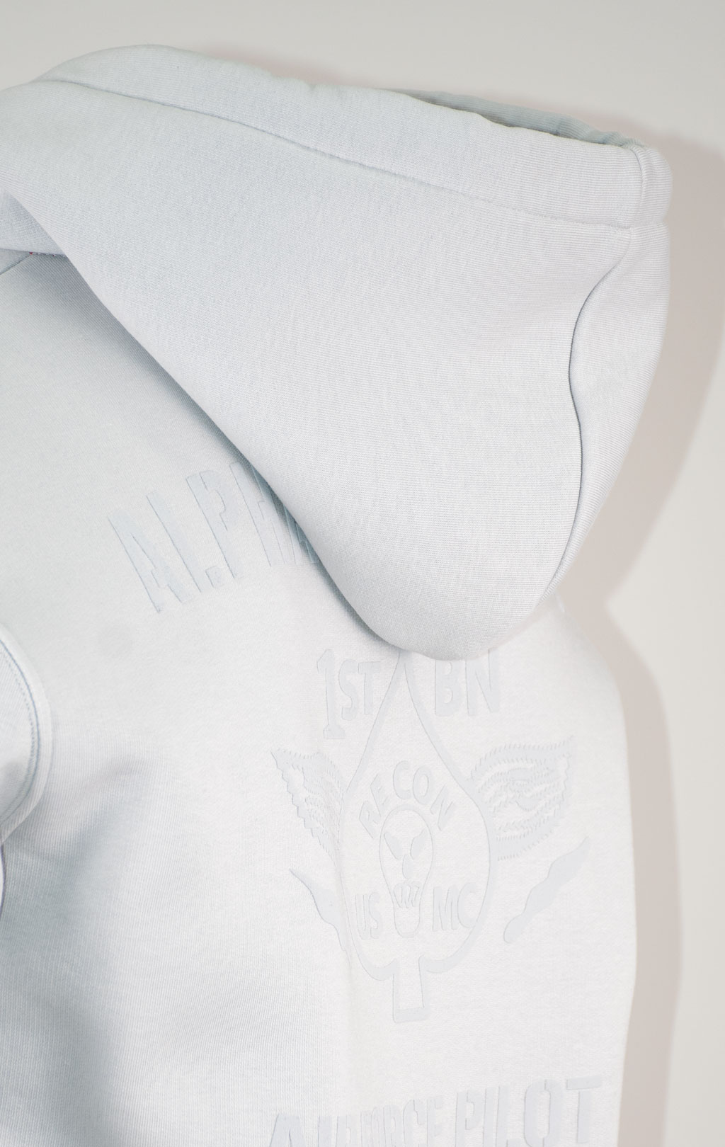Толстовка ALPHA INDUSTRIES AIR FORCE HOODY pastel grey 