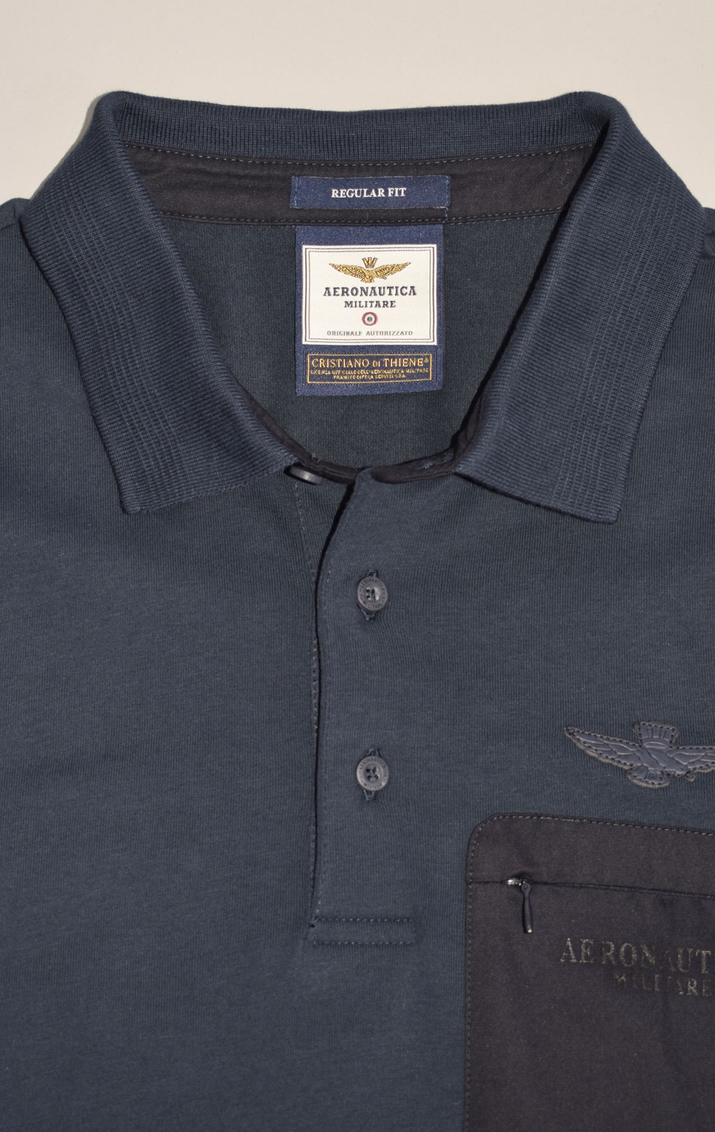 Поло-лонгслив AERONAUTICA MILITARE FW 23/24/BD dark blue (PO 1729) 