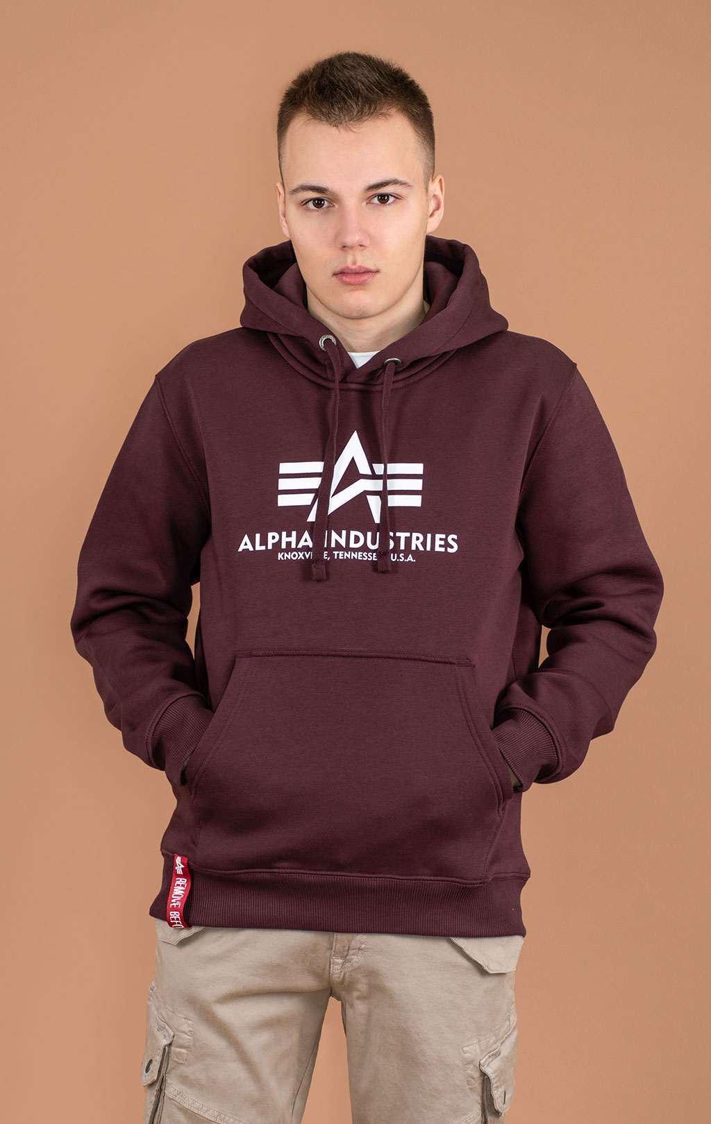 Толстовка ALPHA INDUSTRIES BASIC HOODY deep maroon 