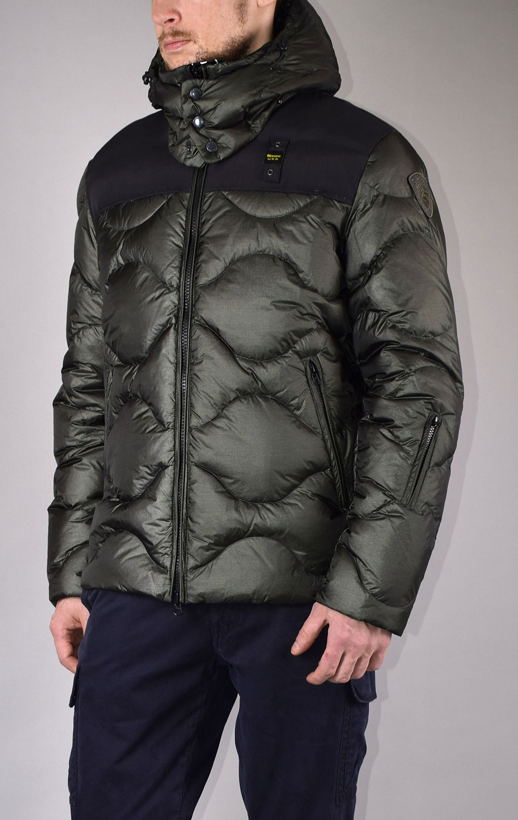 Куртка-пуховик лёгкая BLAUER SHORT JACKET FW 19/20 dark green (005497) 