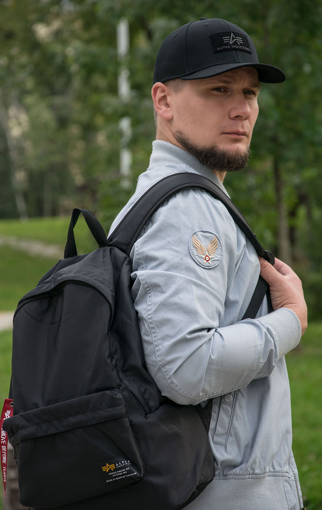 Ветровка-бомбер ALPHA INDUSTRIES GROUND CREW MA-1 plein air 