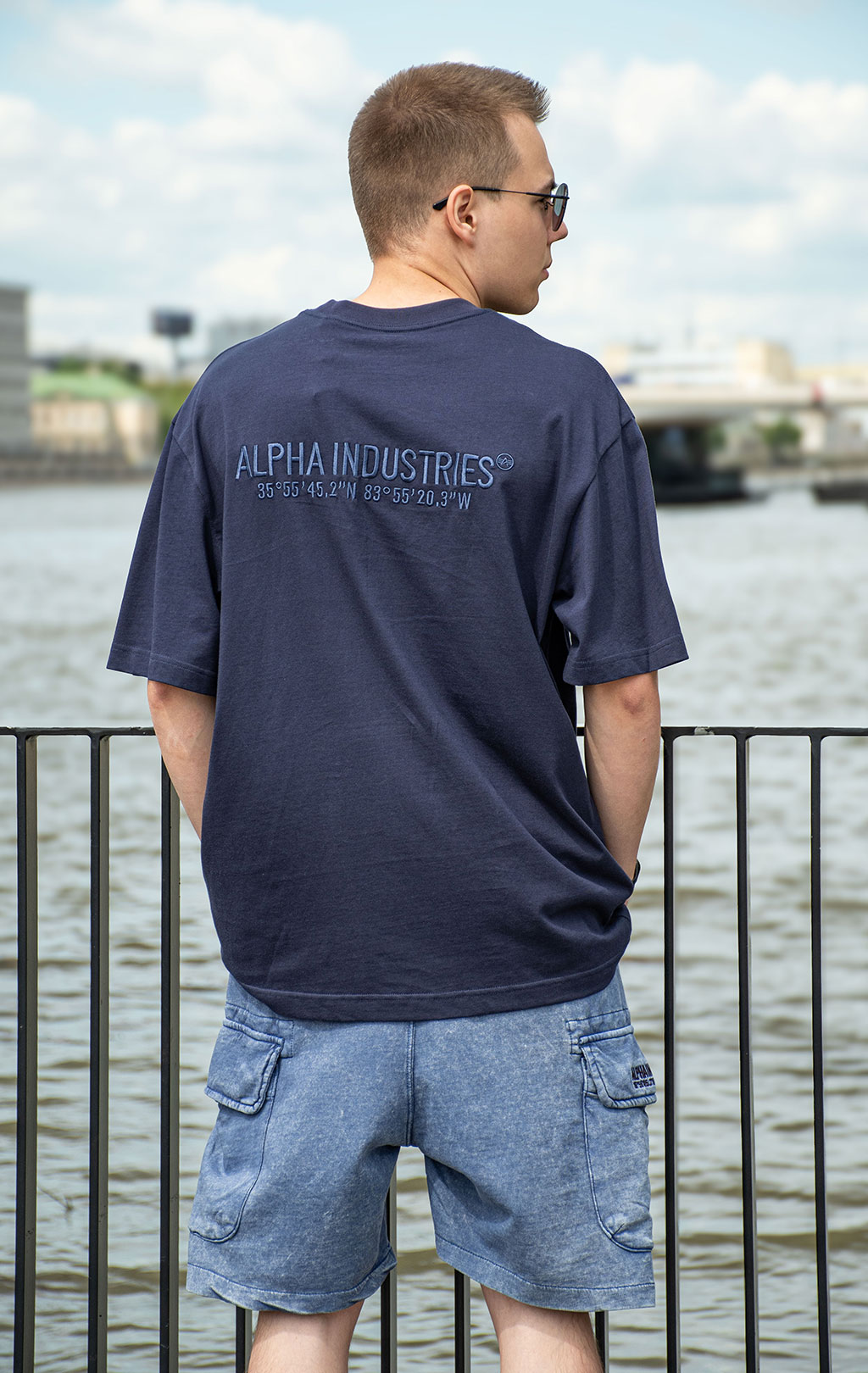 Футболка ALPHA INDUSTRIES TIGER EMBROIDERED TEE SS 25 m rep. blue 