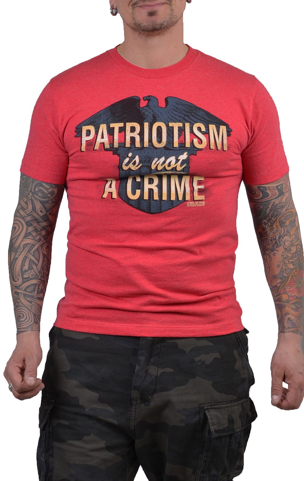 Футболка 7.62 PATRIOTISM IS NOT A CRIME scarlet (001-555) 