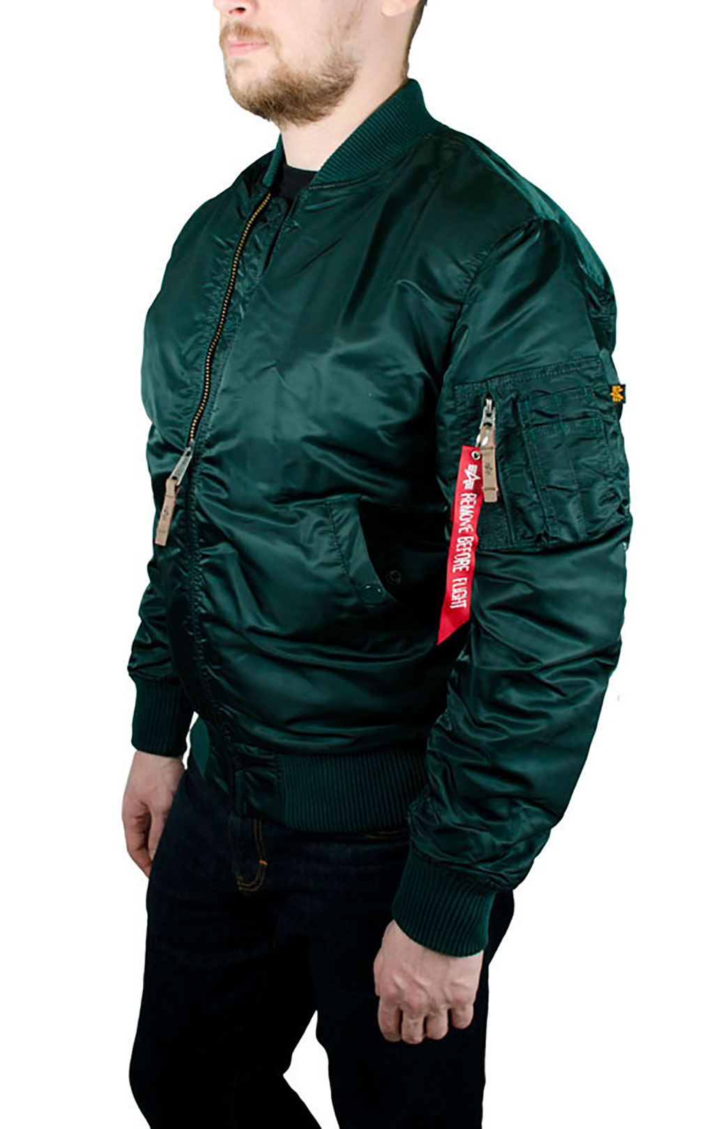 Бомбер ALPHA INDUSTRIES VF 59 LONG MA-1 dark petrol 