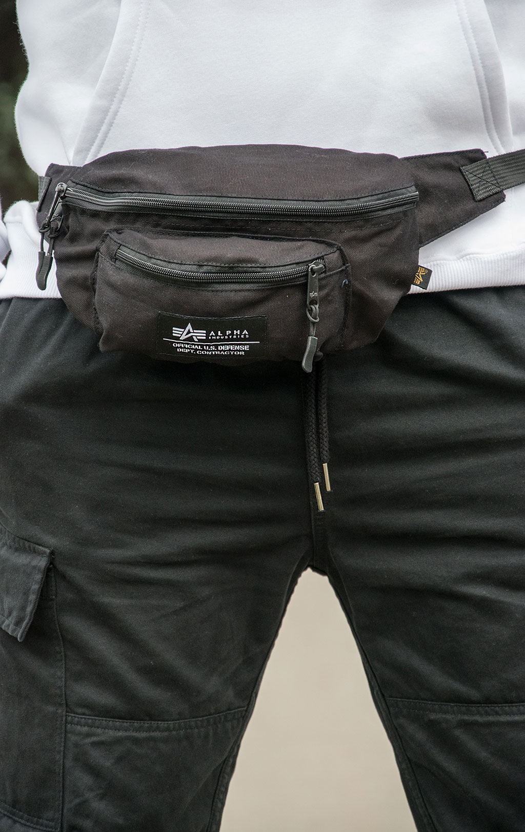 Сумка поясная ALPHA INDUSTRIES BIG WAIST BAG black 