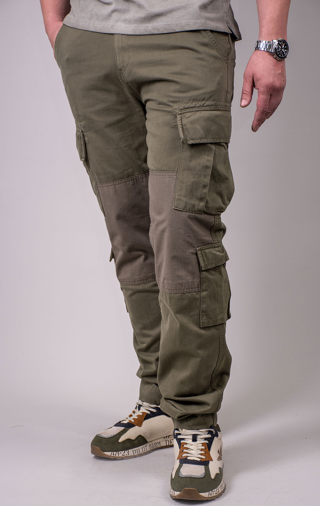 Брюки-карго ALPHA INDUSTRIES ACU PANT плотные SS 24 m OG-107 green 