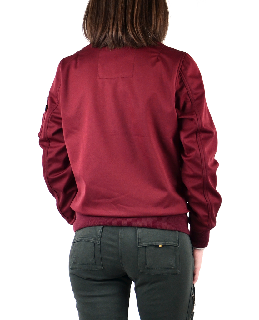 Женская ветровка-бомбер ALPHA INDUSTRIES MA-1 Soft Shell burgundy 