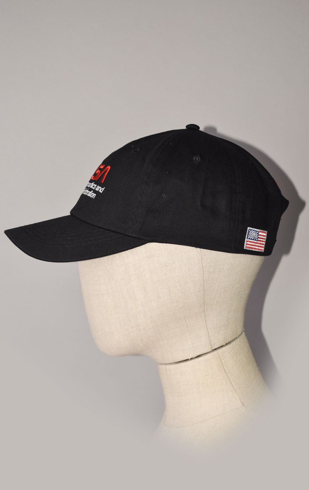 Бейсболка ALPHA INDUSTRIES NASA WORM LOGO CAP SS 23 black 