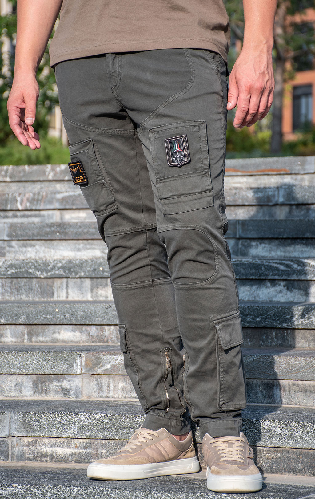 Брюки-карго AERONAUTICA MILITARE ANTI-G плотные FW 24/25/AL dark musk (PA 1557) 