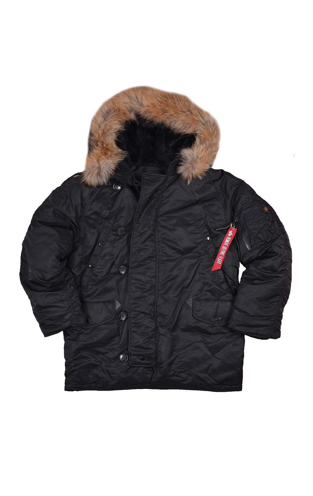 Аляска ALPHA INDUSTRIES CLASSIC big size N-3B натур. мех black 