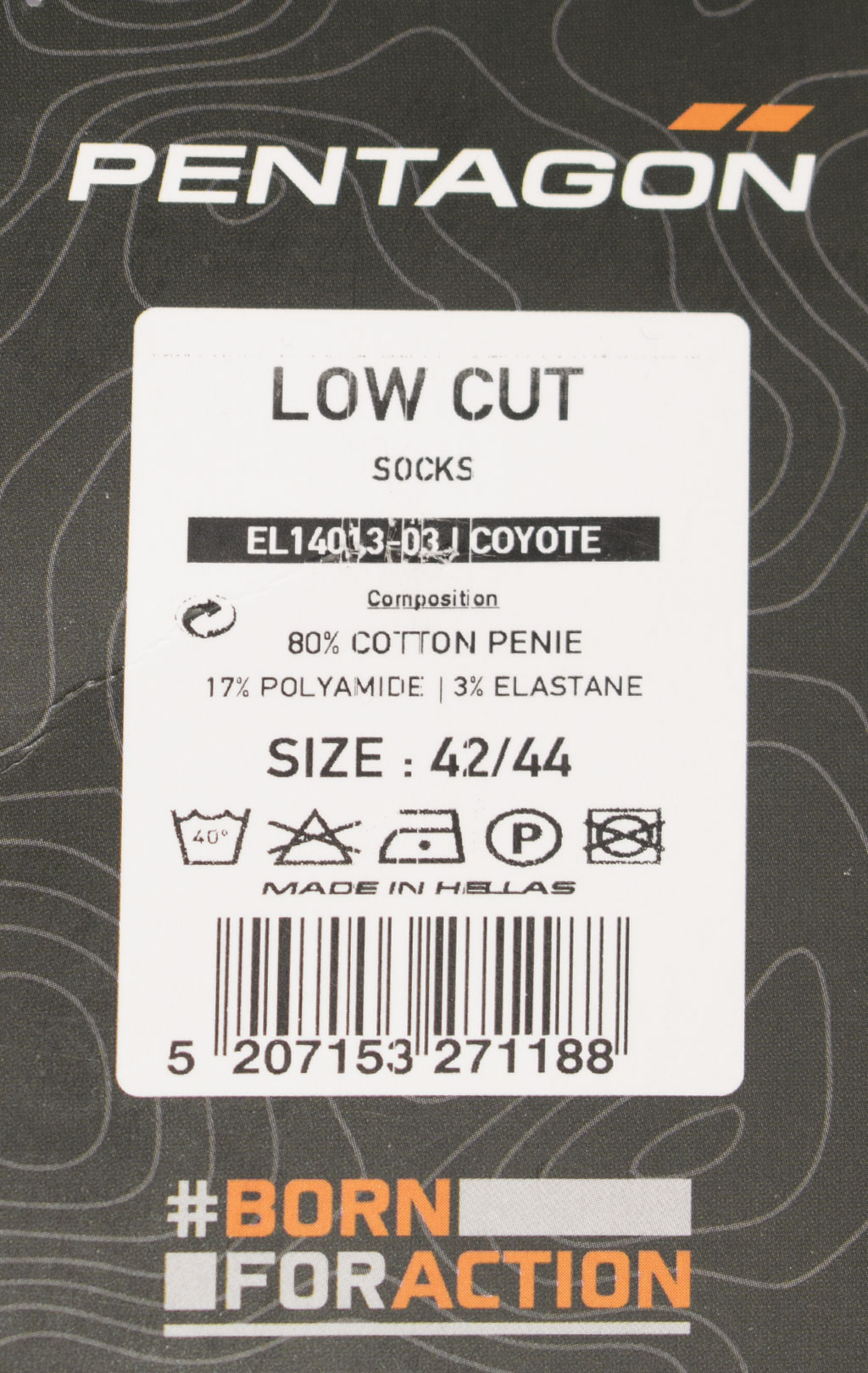 Носки низкие Pentagon LOW CUT coyote 14013 