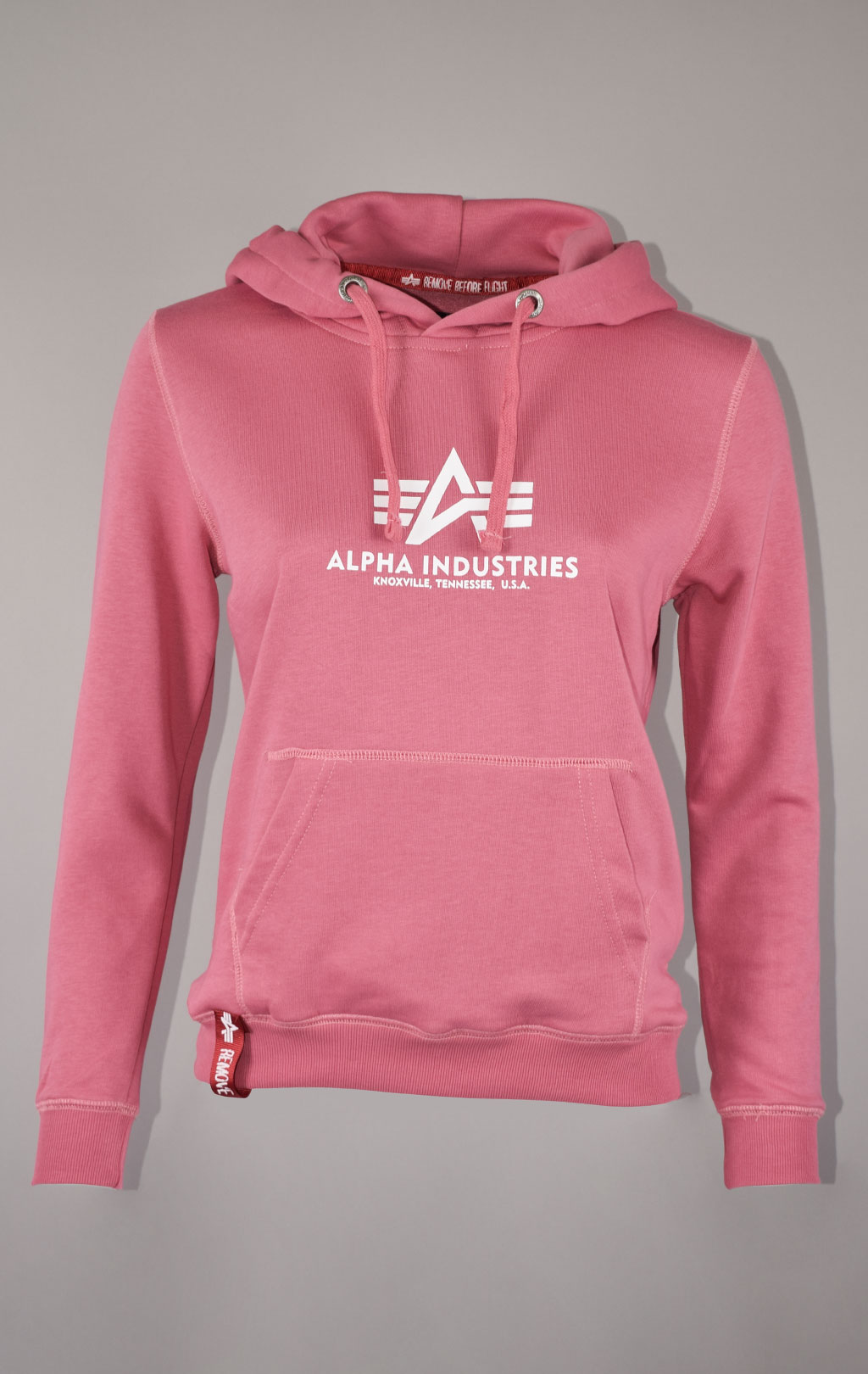 Женская толстовка ALPHA INDUSTRIES NEW BASIC HOODY coral red 