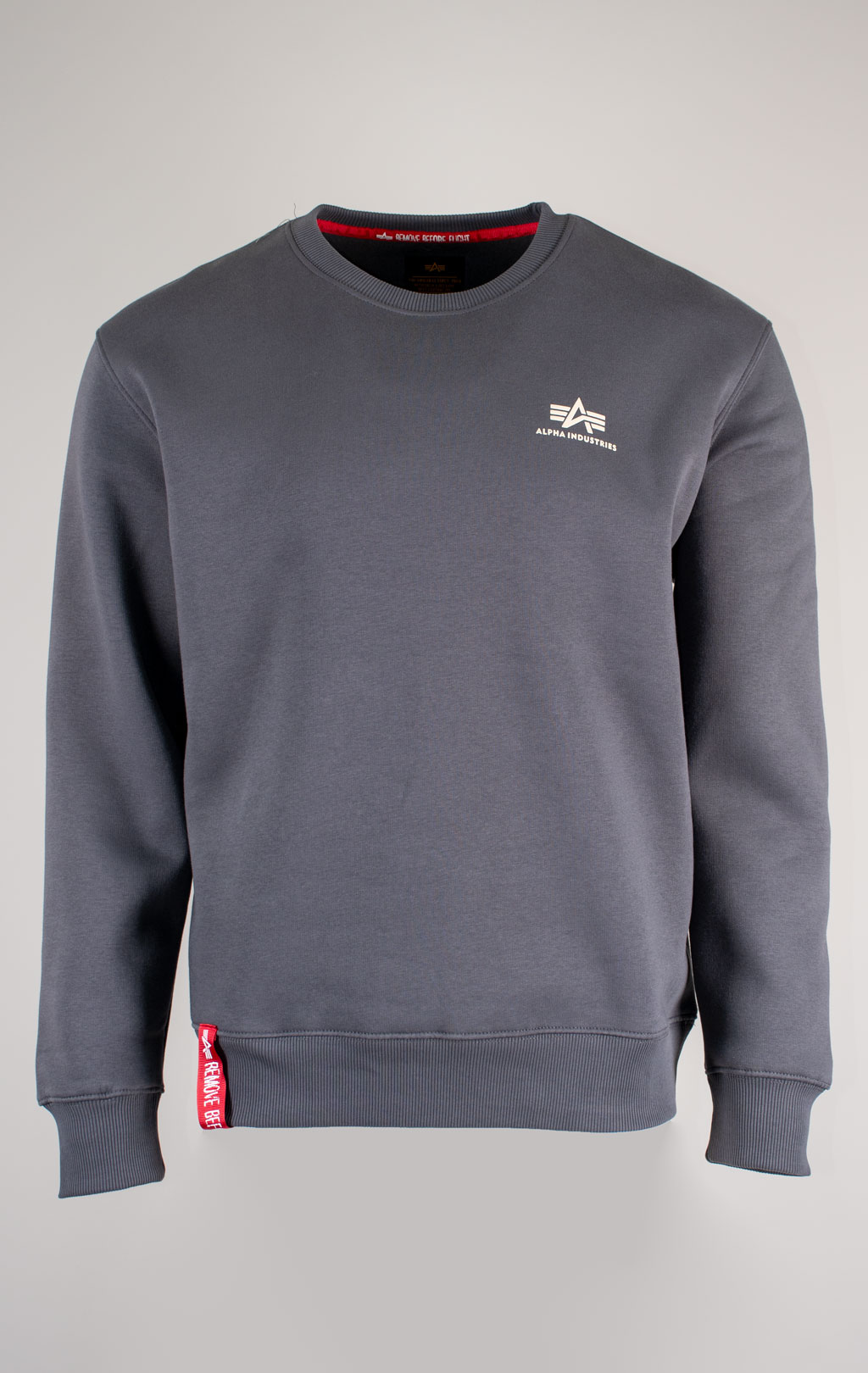 Свитшот ALPHA INDUSTRIES BASIC SWEATER SMALL LOGO greyblack 