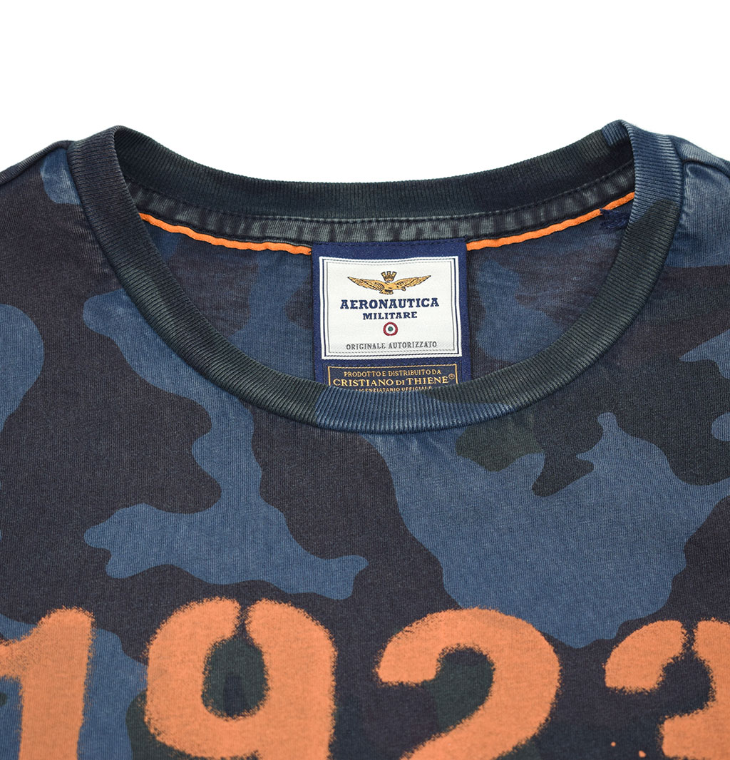 Футболка AERONAUTICA MILITARE SS19 camouflage blue (TS 1603) 