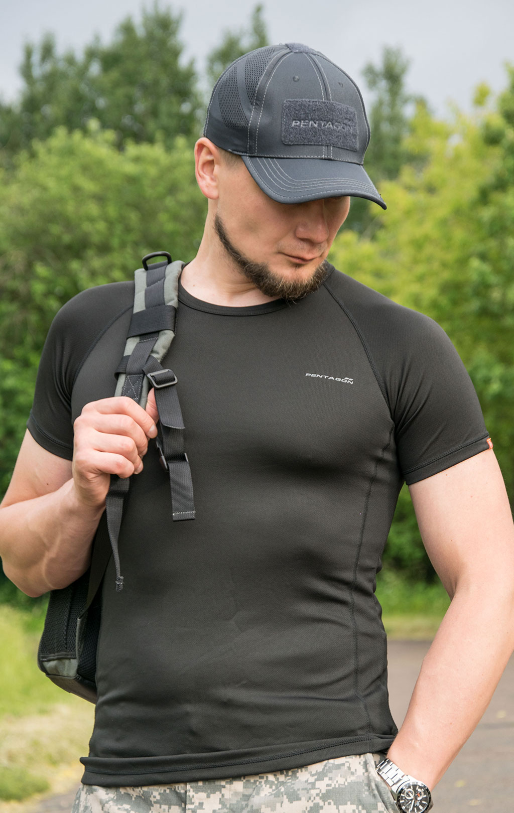 Термофутболка Pentagon APOLLO полиэстер92%/эластан8% MJC® SYSTEM black 09010 