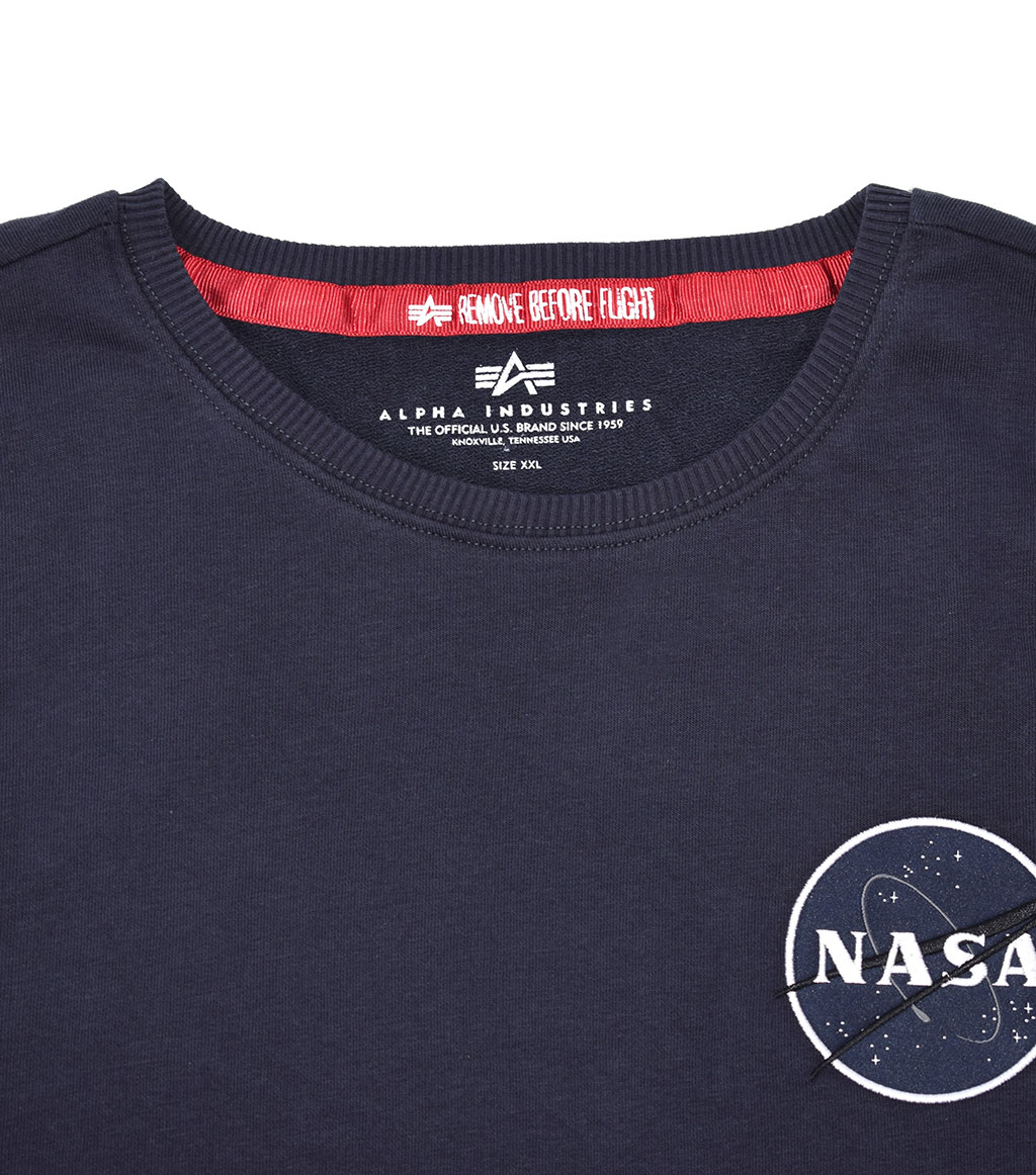 Футболка ALPHA INDUSTRIES NASA Heavy rep. blue 