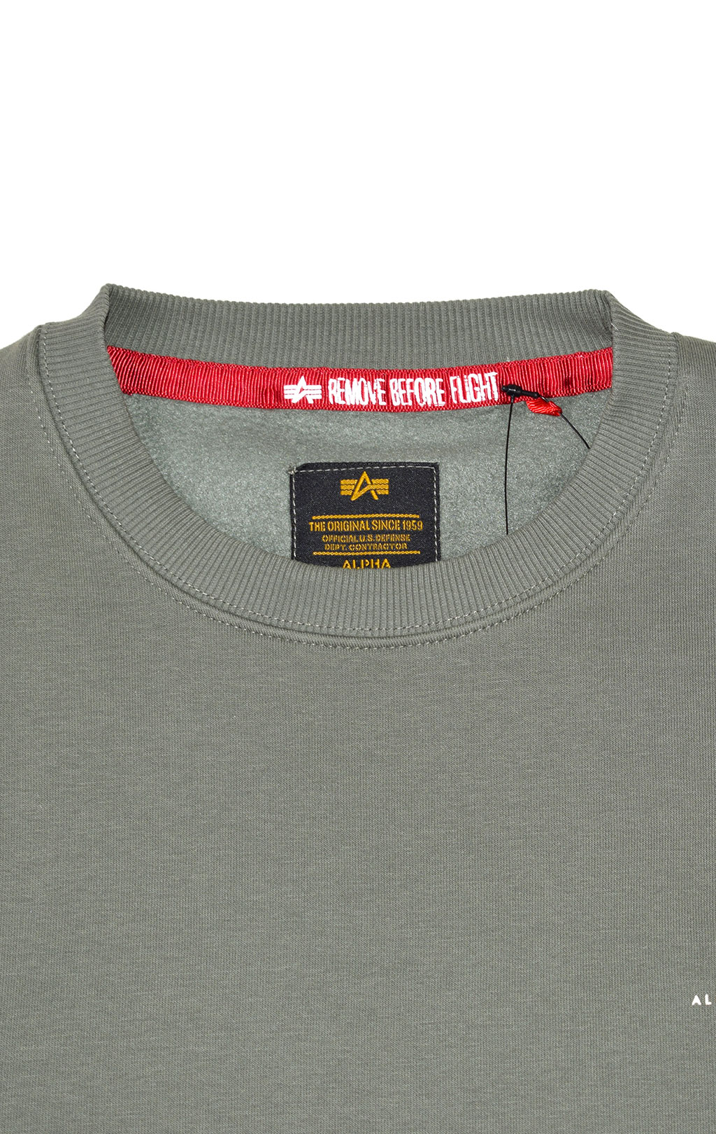 Свитшот ALPHA INDUSTRIES BASIC SWEATER SMALL LOGO vintage green 