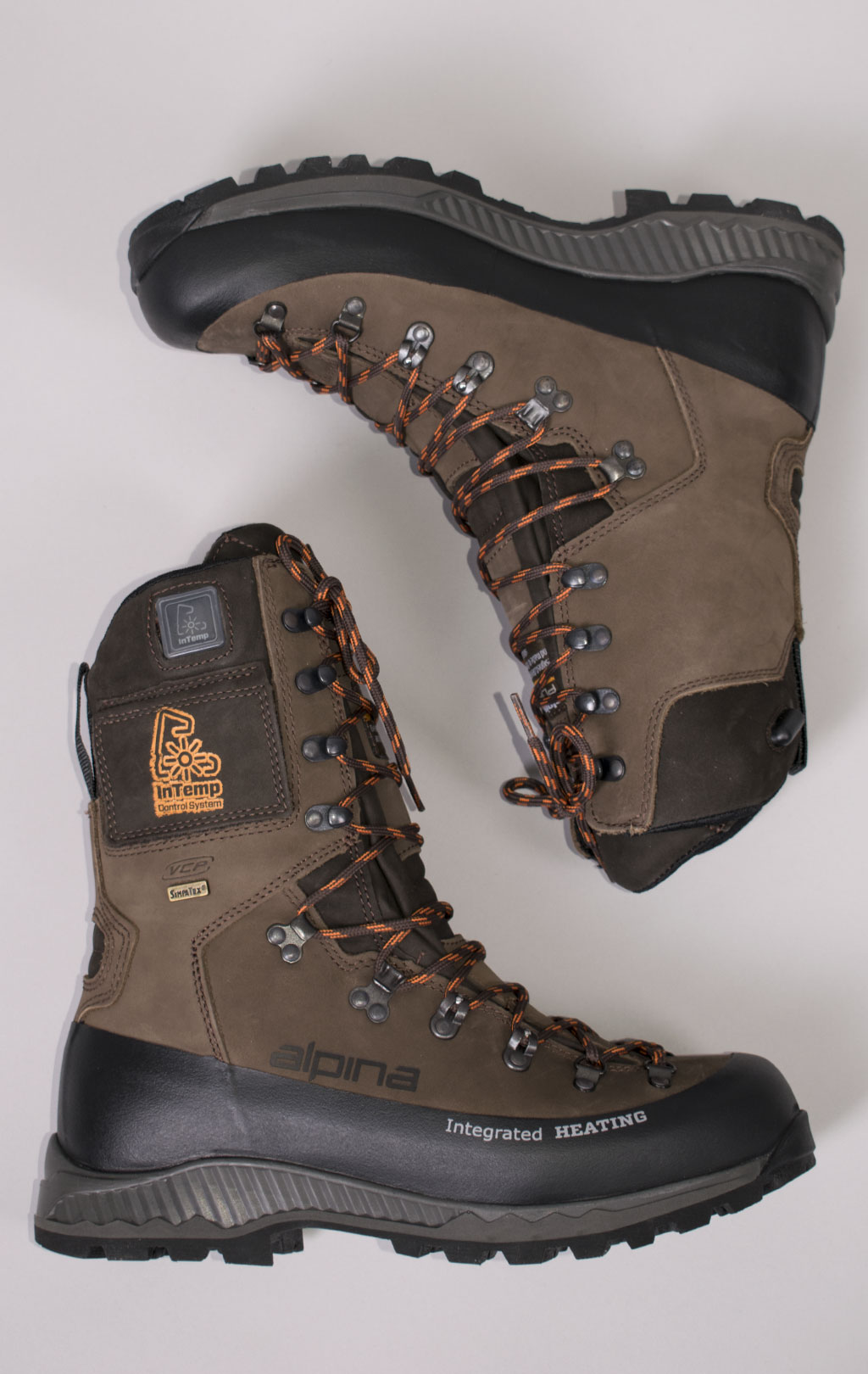 Ботинки зимние ALPINA Gore-Tex (Sympatex) HUNTER с эл.подогревом brown 