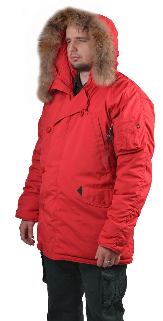 Аляска ALPHA INDUSTRIES EXPLORER натур. мех red speed 