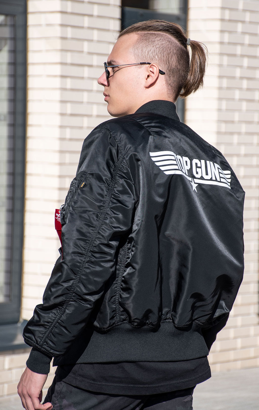 Куртка-бомбер лётная ALPHA INDUSTRIES TOP GUN MA-1 black 