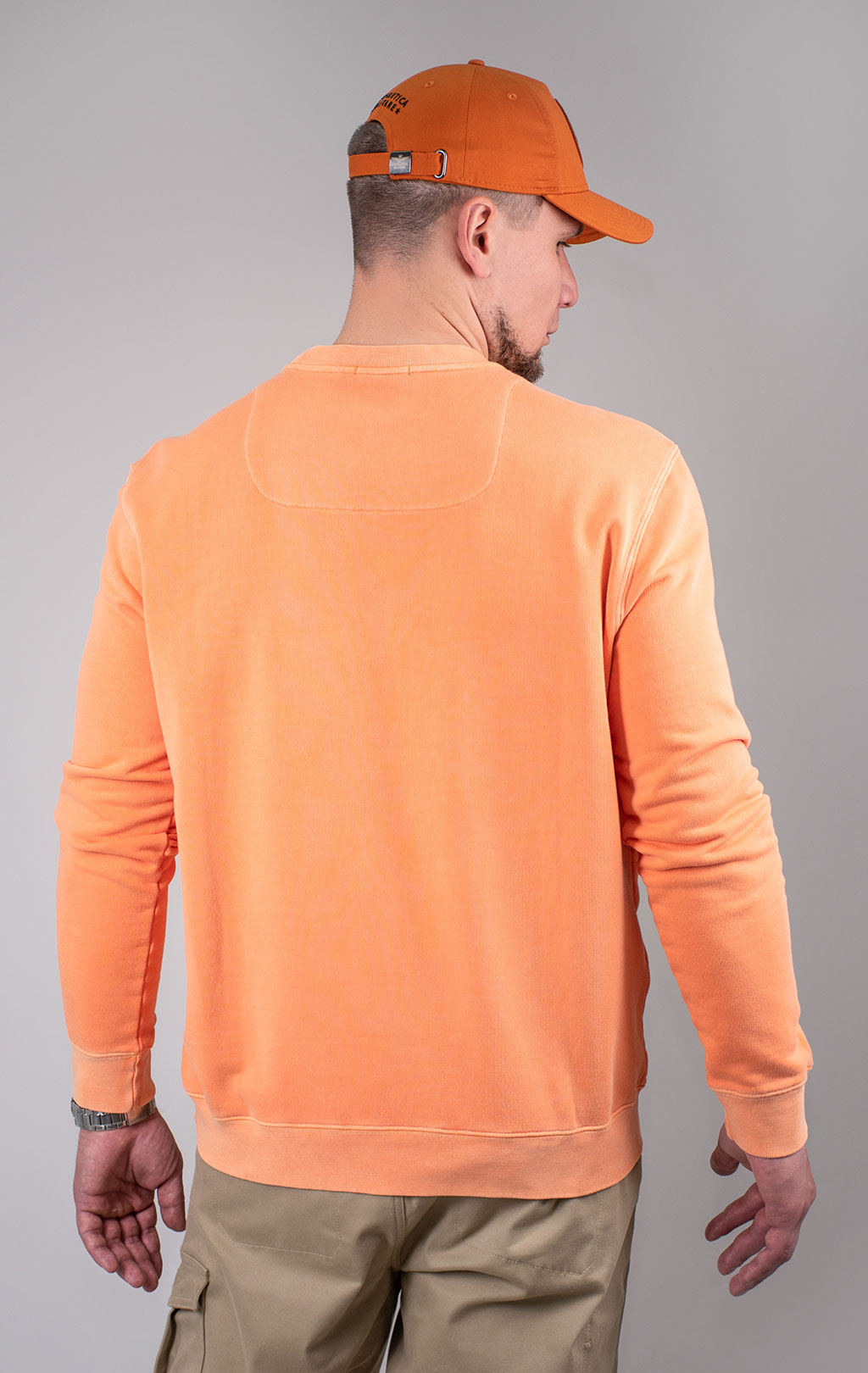 Свитшот AERONAUTICA MILITARE SS 24 m/IT carrot orange (FE 1898) 