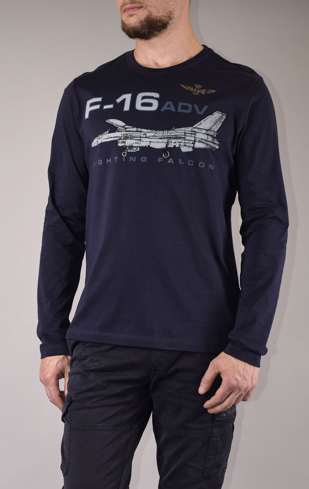 Лонгслив AERONAUTICA MILITARE FW 19/20 blue navy (TS 1668) 