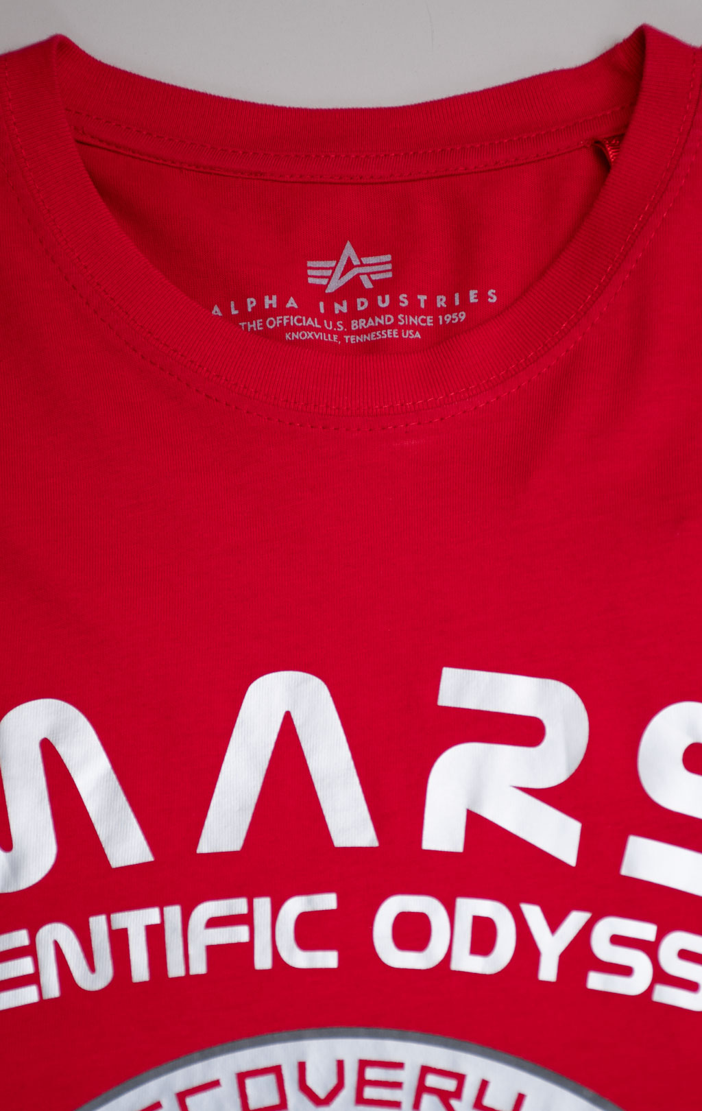 Футболка ALPHA INDUSTRIES NASA MISSION TO MARS T speed red 