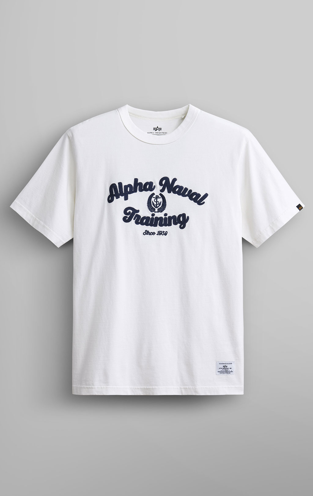 Футболка ALPHA INDUSTRIES ALPHA NAVAL TRAINING TEE SS 24 white 